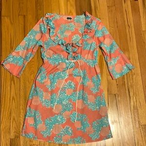 Mud Pie Coral Swimsuit Cover-Up Medium